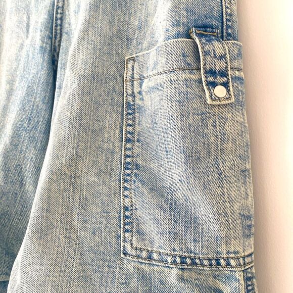 H&M DENIM PARACHUTE slouchy pants, sz Small, W: up to 32” Mint Condition - Picture 2 of 9